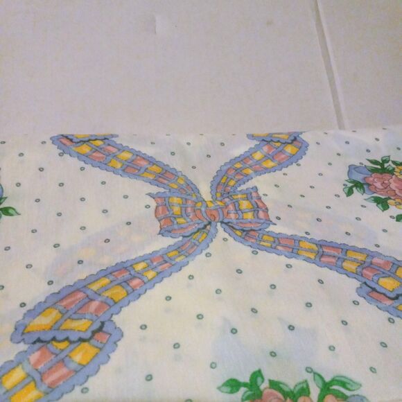 Louis Nichole Mon Cherie Valance Curtains-Set Of 2-Bow-Floral-Cottagecore-84x18 - Picture 3 of 5